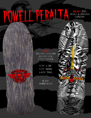 Powell Peralta Geegah Skull & Sword 10 Re-Issue Deck PRE-BOOK