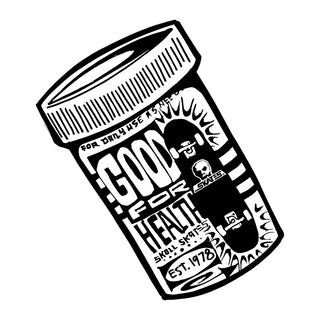 Skull Skates Patch Pill Bottle (5”)