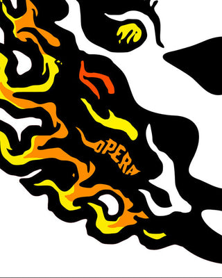Opera Fire Mask Sticker