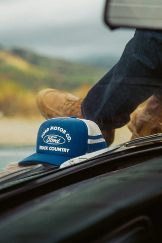 Brixton Ford Built Tough Trucker Hat (Ford Blue)