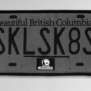Skull Skates Patch BC License Plate (4”)