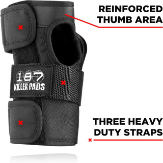 187 Killer Pads Wrist Guard Set (Black)