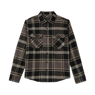 Brixton Bowery Flannel Shirt (Black/Char/Pine)