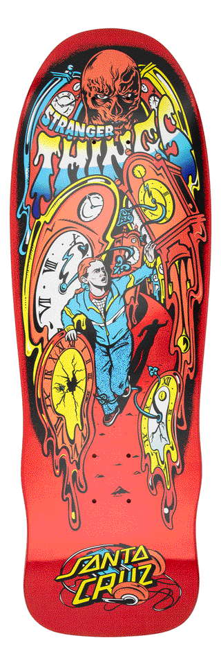 SANTA CRUZ DECK STRANGER THINGS GRABKE MAX MELTING  CLOCK (9.7)