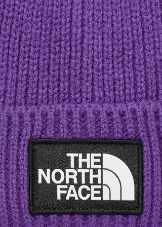The North Face Logo Box Cuffed Beanie (peak purple)