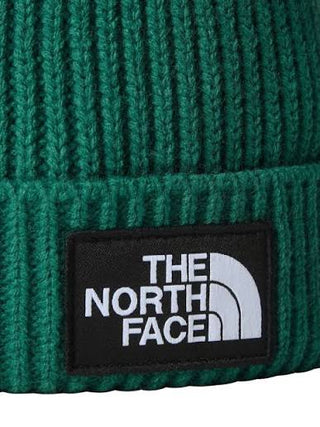 The North Face Logo Box Cuffed Beanie (medium green)