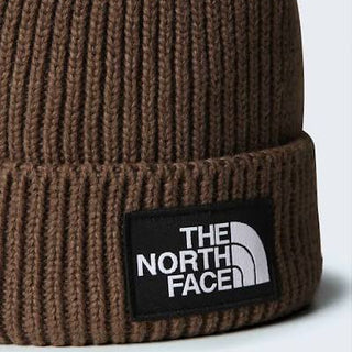 The North Face Logo Box Cuffed Beanie (smokey brown)