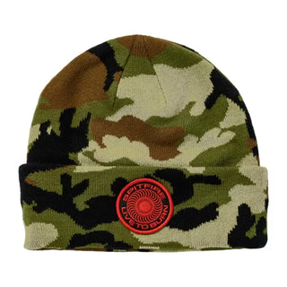 Spitfire Classic '87 Swirl LTB Patch Cuff Beanie (Woodland Camo/Black/Red)