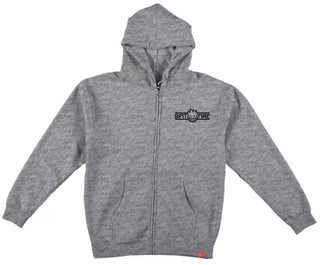 Spitfire Kids LTB Arch II Zip Hoodie (Grey Heather/Black)