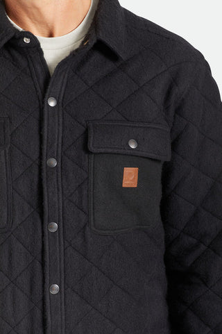 Brixton Cass Quilted Fleece Jacket (Black)