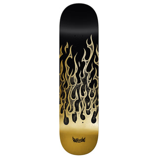 Real Nicole Hause Flames Redux twin nose skateboard deck - gold