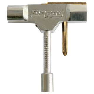 Slappy ST1 skate tool with rethreader and bearing press, silver