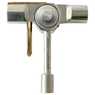 Slappy ST1 skate tool with rethreader and bearing press, silver