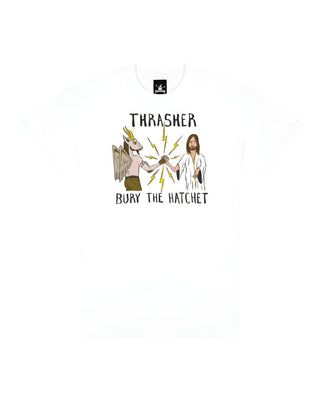 Thrasher X Toy Machine B.T.H T-Shirt (White)