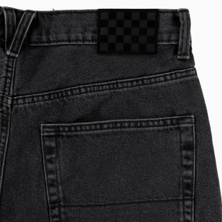 Check-5 Baggy Denim Short (Black)