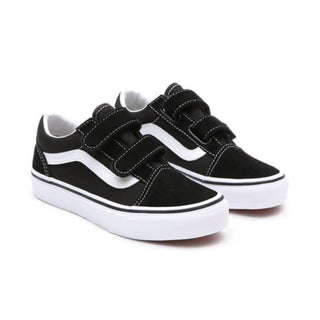 Vans Kids Old Skool Velcro Shoes (Black/White)