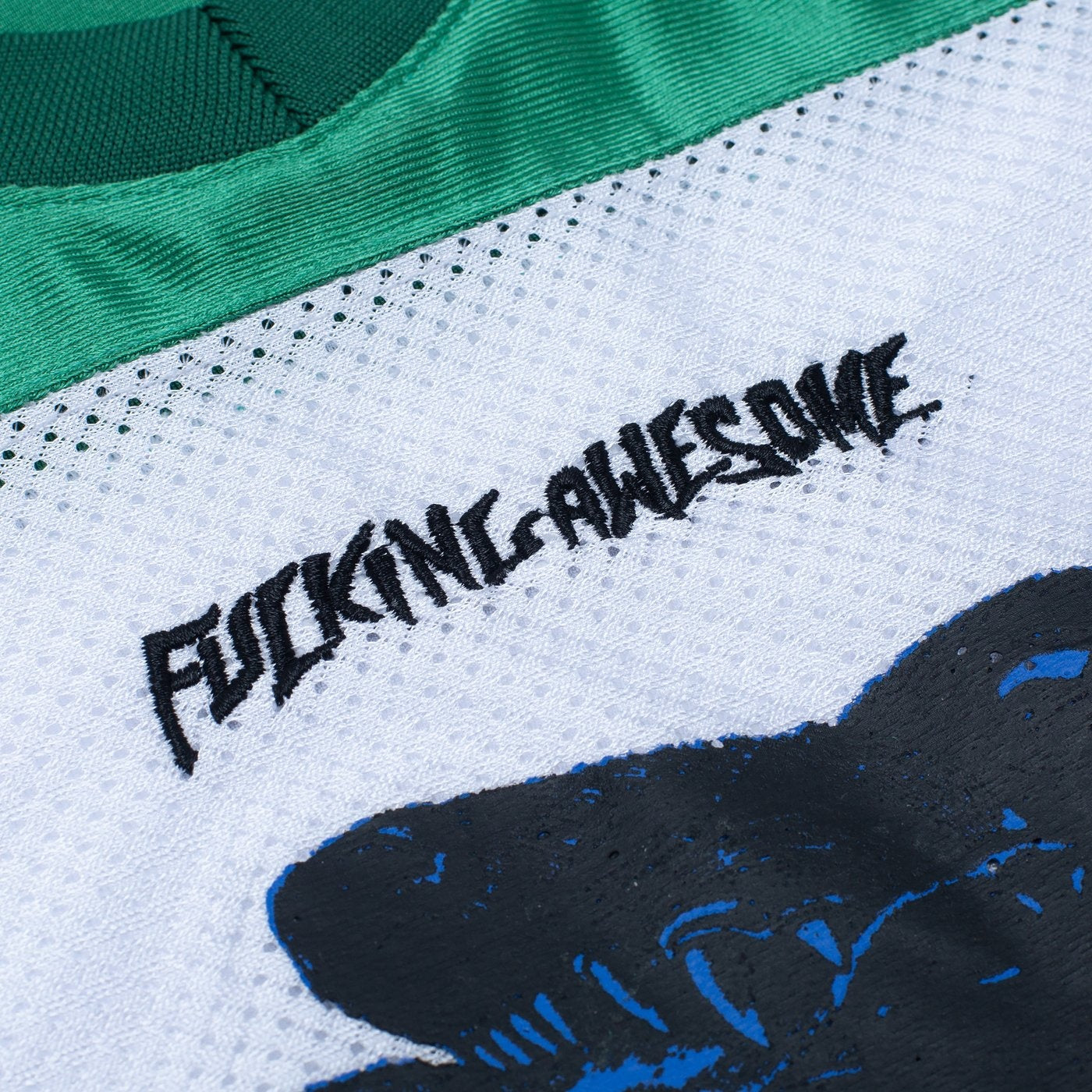 Fucking Awesome Dogs Football Jersey (White/Green)