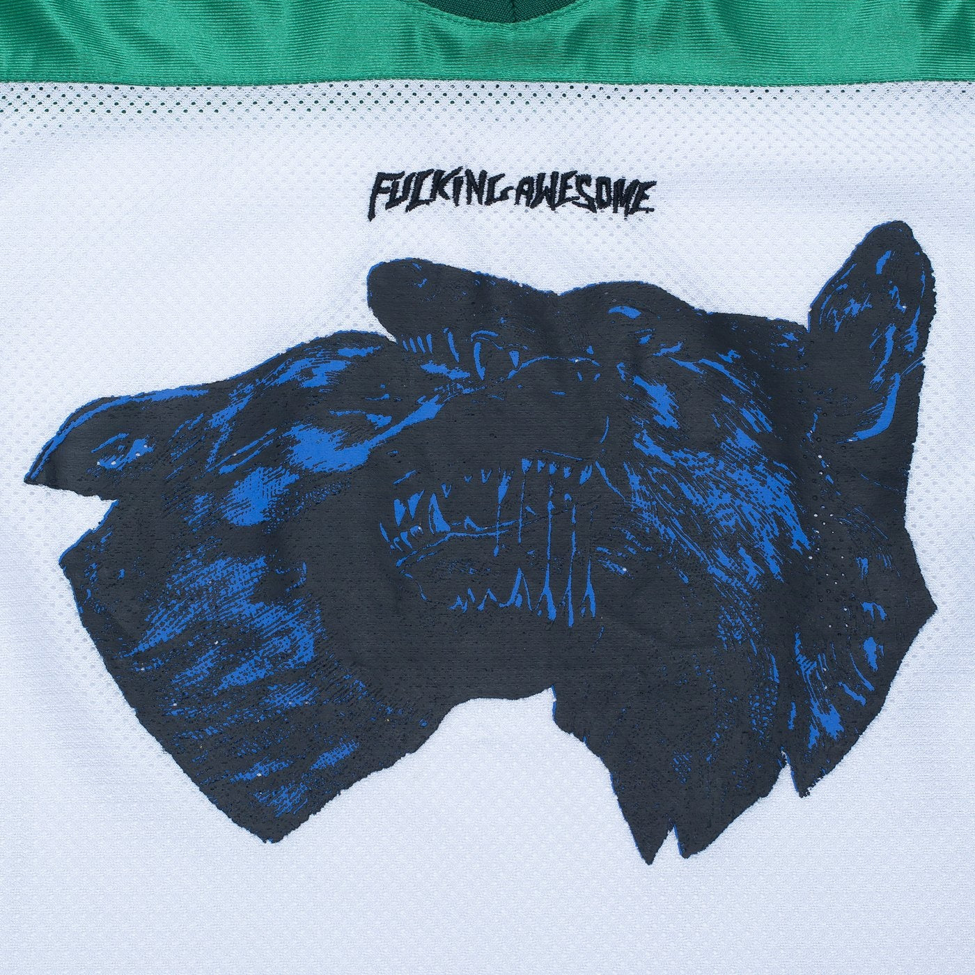 Fucking Awesome Dogs Football Jersey (White/Green)