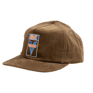 Venture Awake Cord Snapback Hat (Brown)