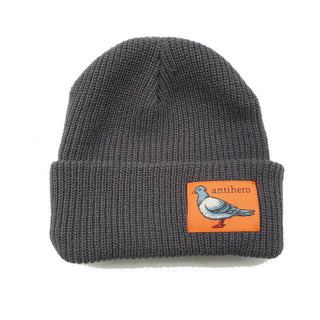 Anti Hero Lil Pigeon Label Cuff Beanie (Charcoal)