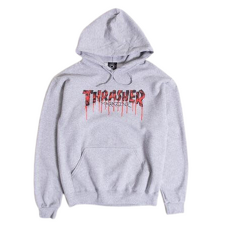 Thrasher Blood Drip Hoodie (Ash)