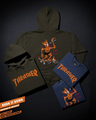 burn it down thrasher neckface hoodie online canada