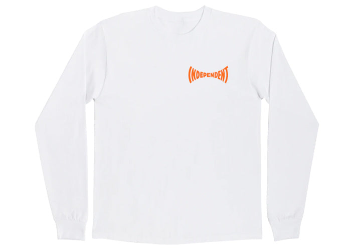 Independent Spanning L-S T-Shirt (White)