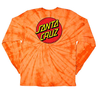Santa-Cruz-Skateboards-Classic-Dot-Youth-LS-tshirt-Spider-Orange-B
