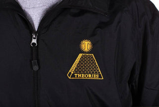 Theories Of Atlantis brand Theoramid Jacket black gold embroidered online canada zipper